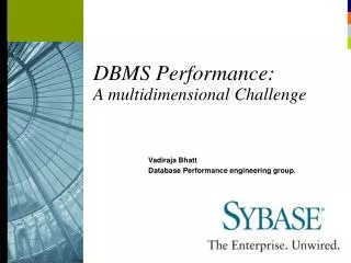DBMS Performance: A multidimensional Challenge