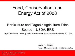 Food, Conservation, and Energy Act of 2008