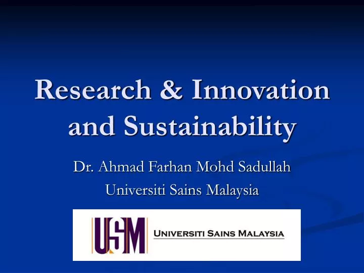 research innovation and sustainability
