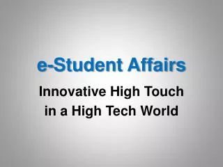 e -Student Affairs