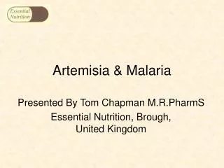 Artemisia &amp; Malaria