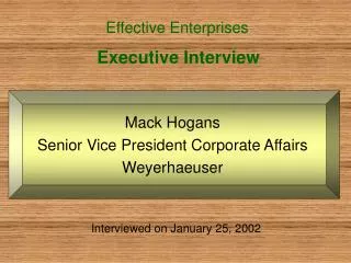 Executive Interview