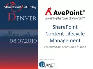 SharePoint Content Lifecycle Management