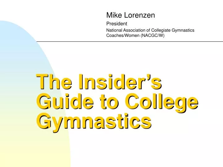 the insider s guide to college gymnastics
