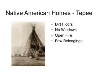 Native American Homes - Tepee