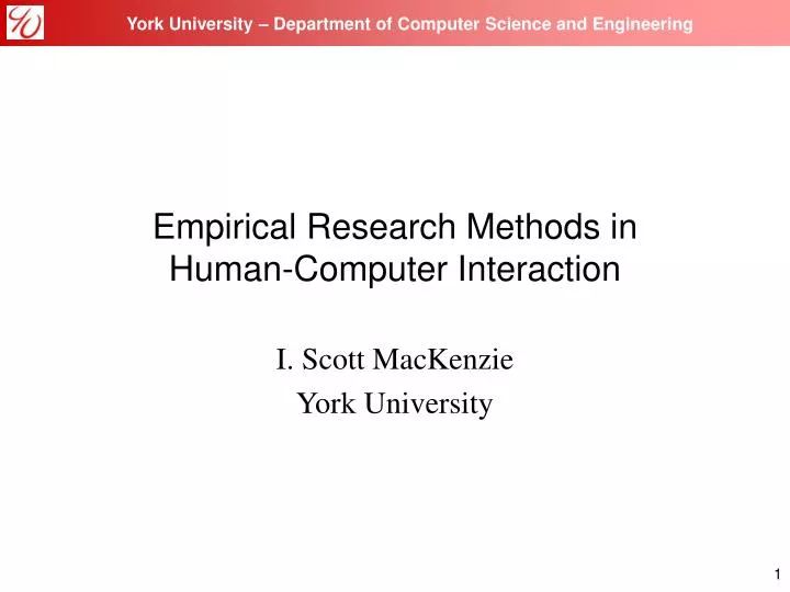 empirical research methods in human computer interaction