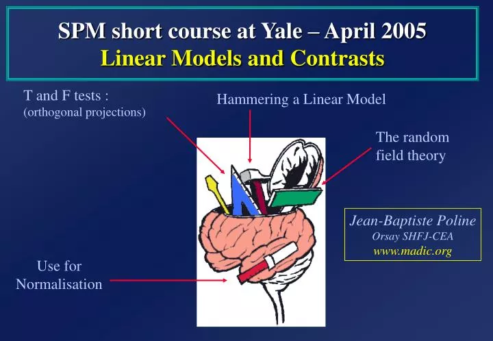 spm short course at yale april 200 5 linear models and contrasts