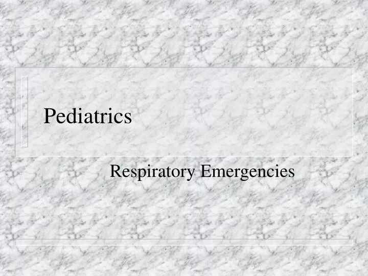 pediatrics