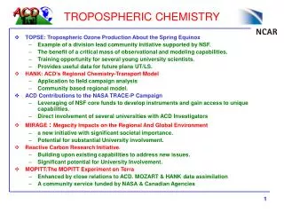 TROPOSPHERIC CHEMISTRY