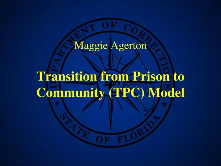 maggie agerton transition from prison to community tpc model