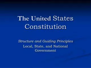 The United States Constitution