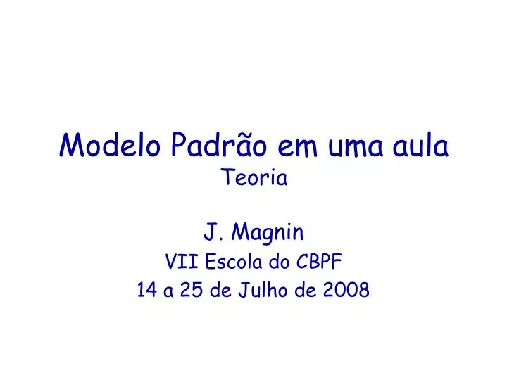 modelo padr o em uma aula teoria