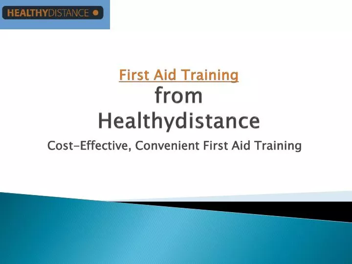 first aid training from healthydistance