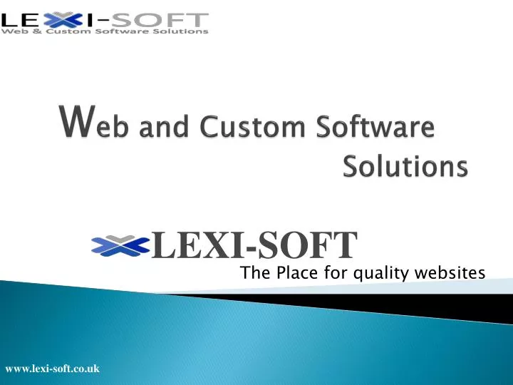 w eb and custom software solutions