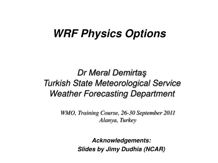 wrf physics options