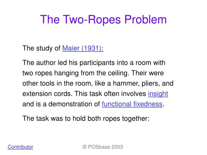 the two ropes problem