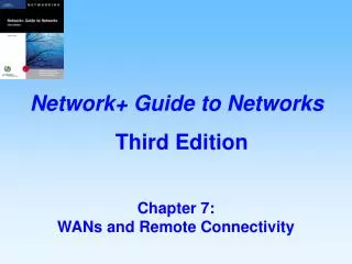 Chapter 7: WANs and Remote Connectivity