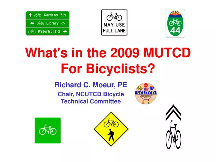 what s in the 2009 mutcd for bicyclists