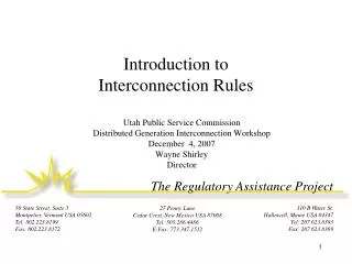 Introduction to Interconnection Rules
