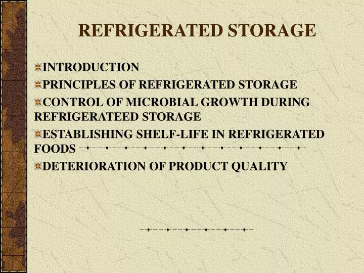 refrigerated storage