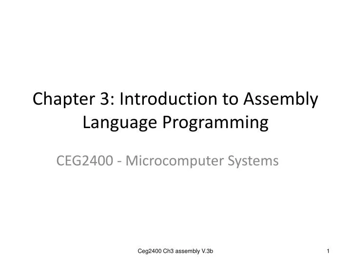 chapter 3 introduction to assembly language programming