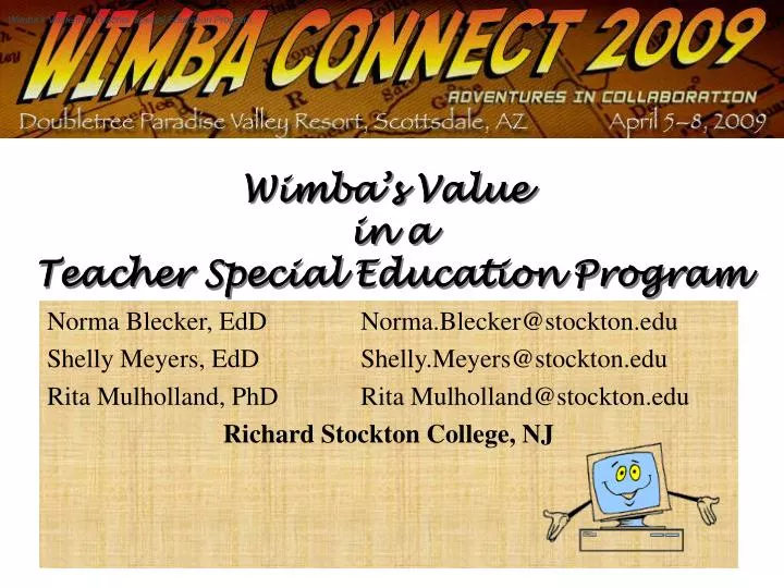 wimba s value in a teacher special education program