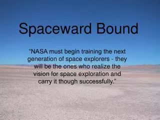 Spaceward Bound