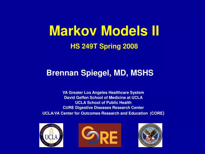 markov models ii
