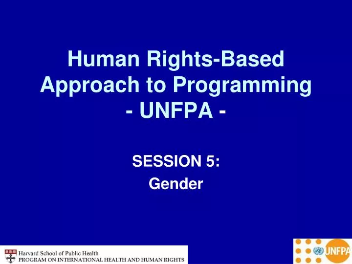 human rights based approach to programming unfpa