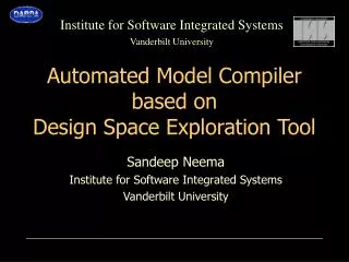 Automated Model Compiler based on Design Space Exploration Tool
