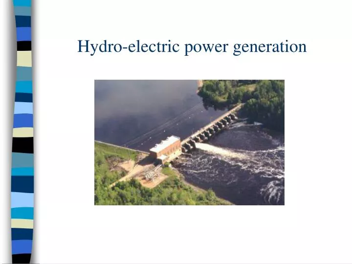 hydro electric power generation