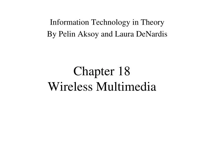 chapter 18 wireless multimedia