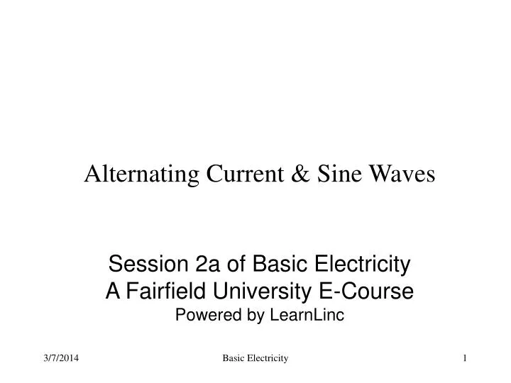 alternating current sine waves