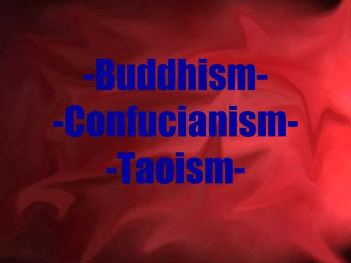 buddhism confucianism taoism
