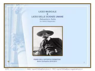 LICEO MUSICALE E LICEO DELLE SCIENZE UMANE Sebastiano Satta (ex Istituto Magistrale)