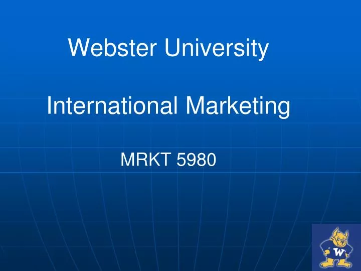 webster university international marketing mrkt 5980
