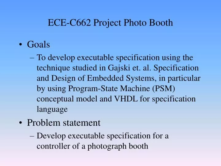 ece c662 project photo booth