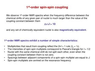 1 st -order spin-spin coupling