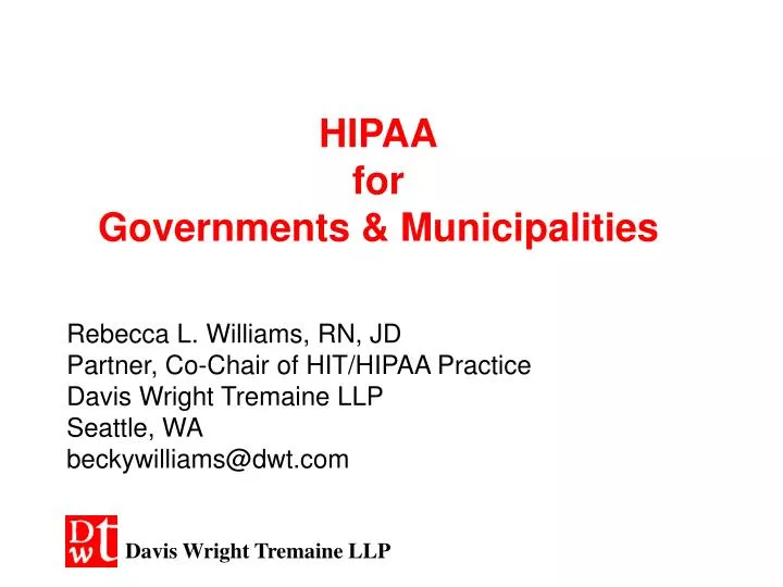 hipaa for governments municipalities