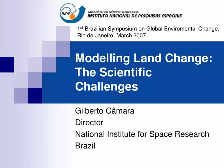 modelling land change the scientific challenges