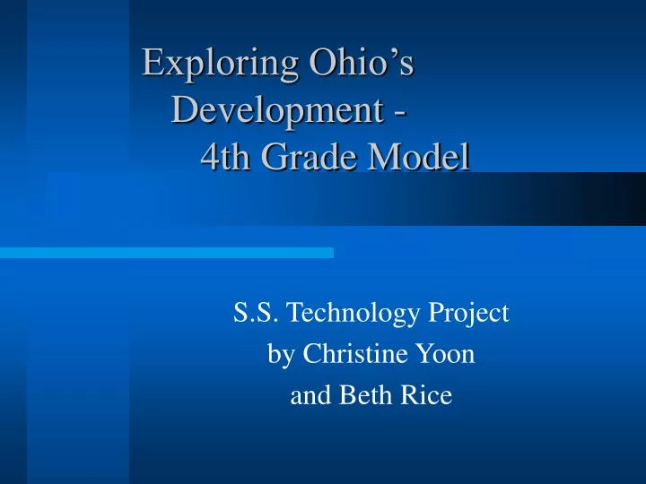 exploring ohio s development 4th grade model