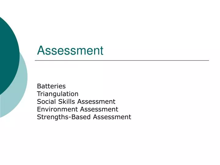 assessment