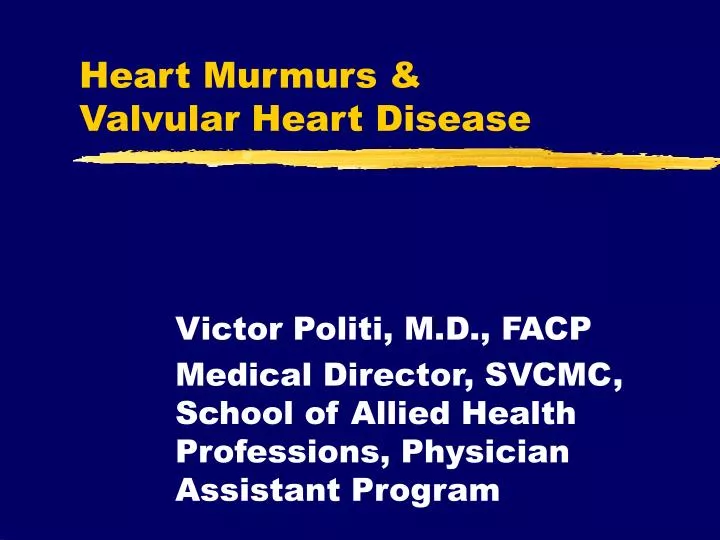 heart murmurs valvular heart disease
