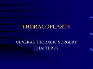 THORACOPLASTY