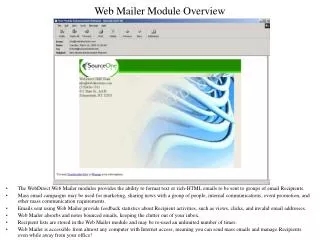 Web Mailer Module Overview
