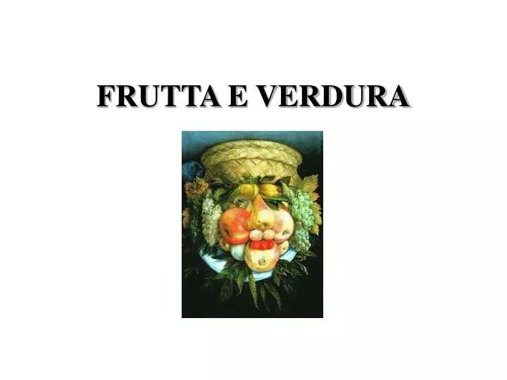 frutta e verdura