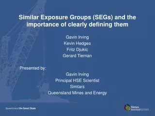 Similar Exposure Groups (SEGs) and the importance of clearly defining them