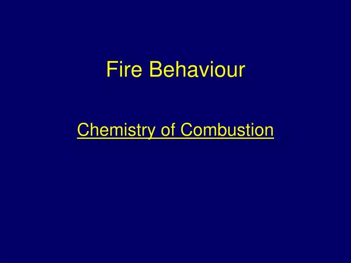 fire behaviour
