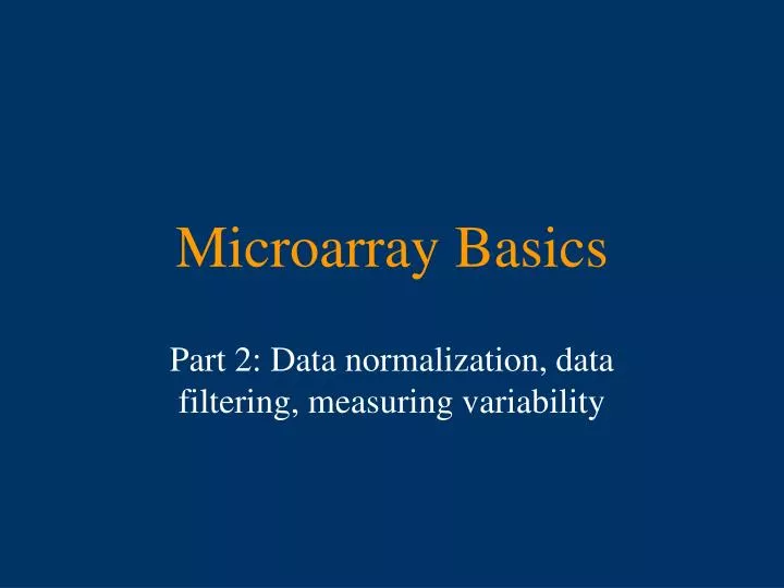 microarray basics