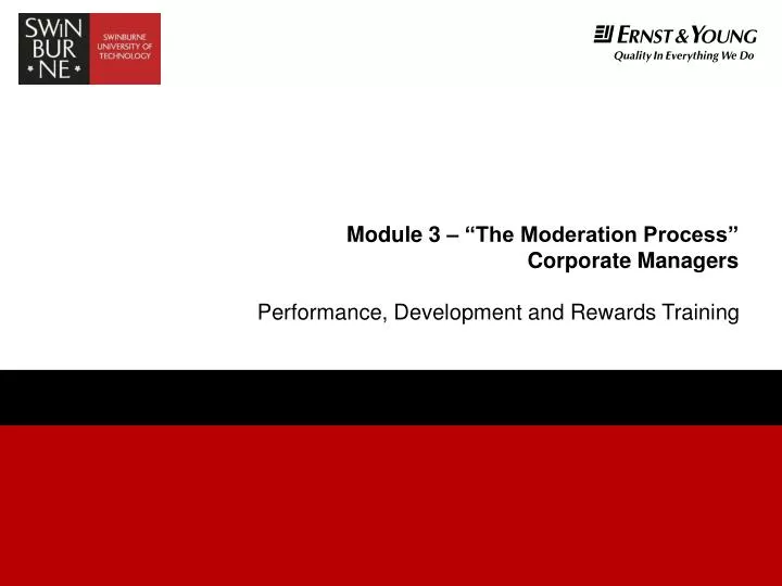 module 3 the moderation process corporate managers